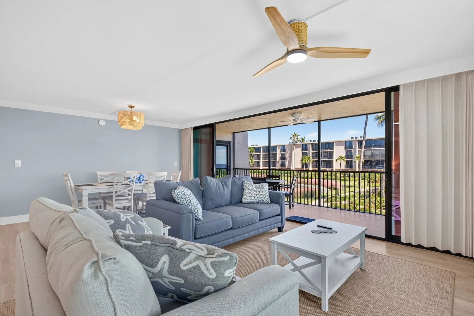 Open-plan living and dining
