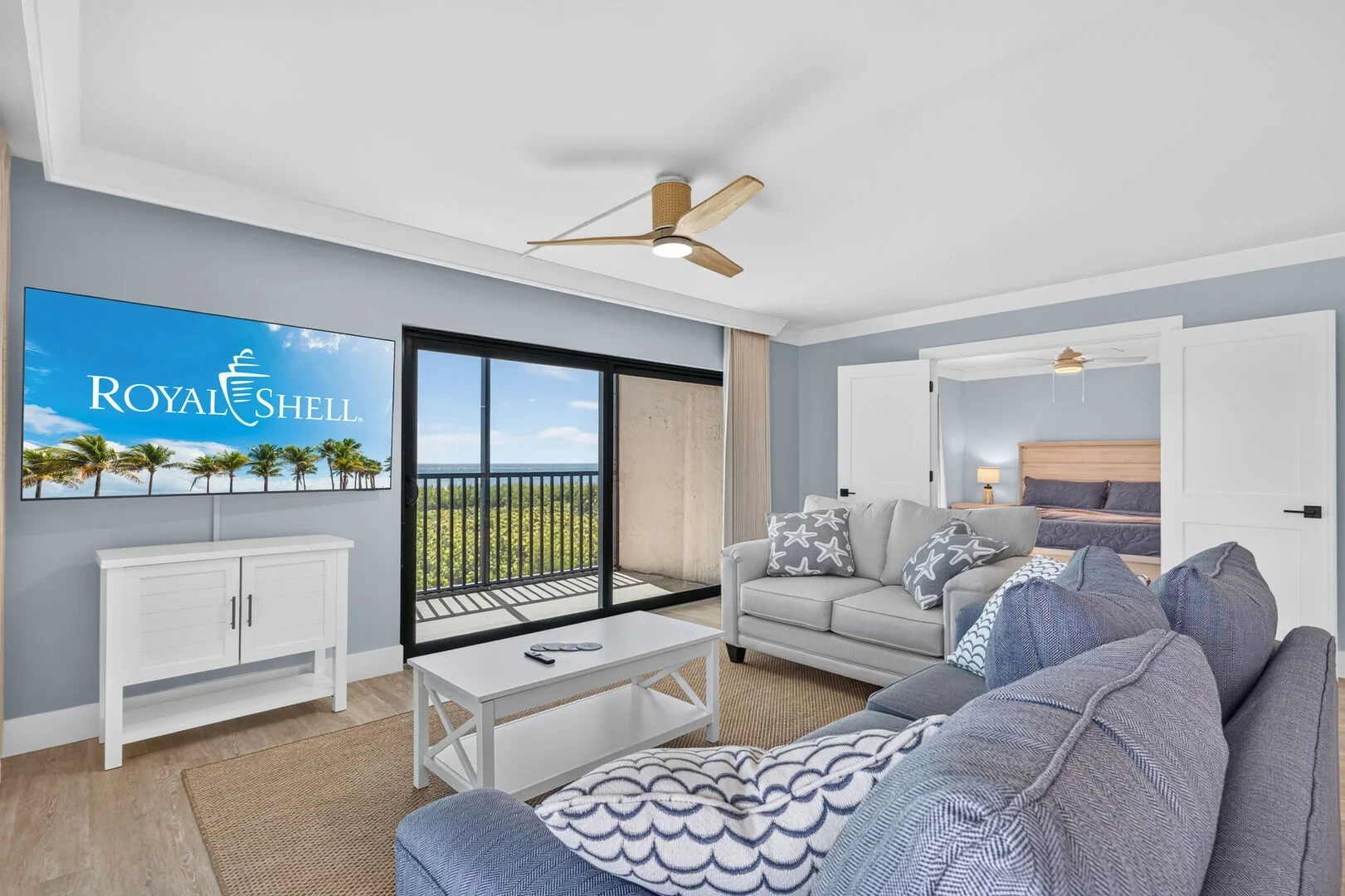 Gulf-view living room