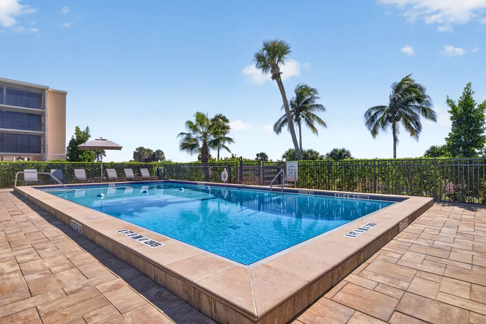 Beachfront pool terrace